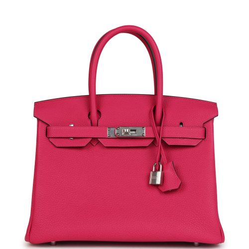Handmade Bag HB 30 Rose Mexico Togo Palladium Hardware