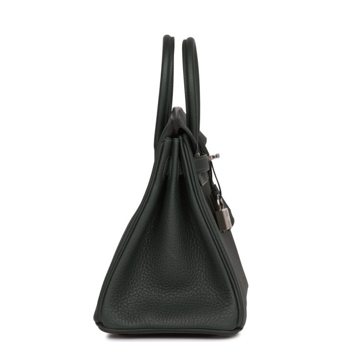 Handmade Bag HB 25 Vert Fonce Togo Palladium Hardware - 图片 3