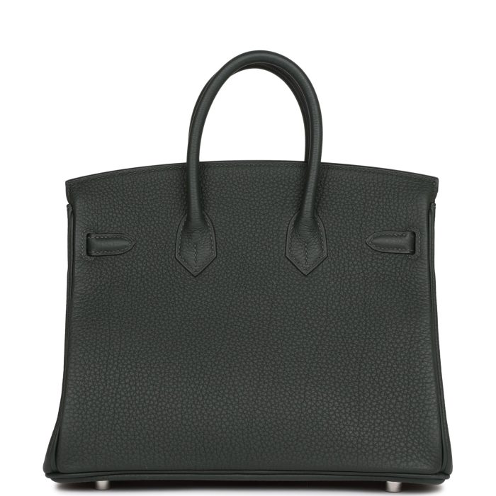 Handmade Bag HB 25 Vert Fonce Togo Palladium Hardware - 图片 4