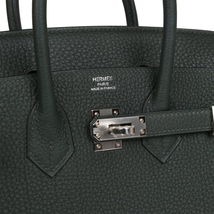 Handmade Bag HB 25 Vert Fonce Togo Palladium Hardware - 图片 6