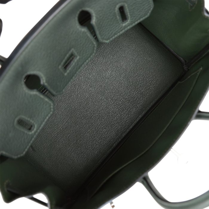 Handmade Bag HB 25 Vert Fonce Togo Palladium Hardware - 图片 7