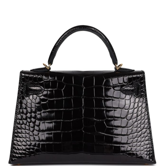 Handmade HKS 20 Black Shiny Alligator Gold Hardware - 图片 5