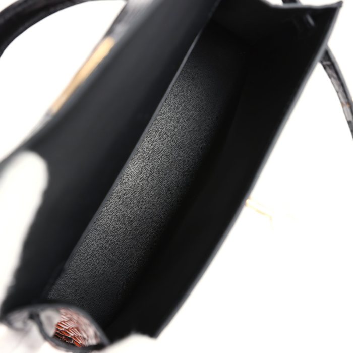 Handmade HKS 20 Black Shiny Alligator Gold Hardware - 图片 8