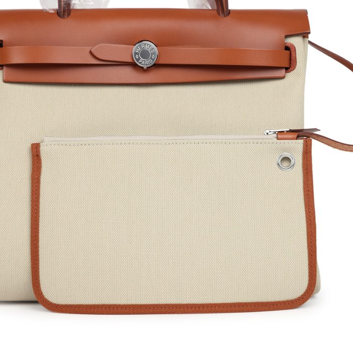 Handmade Bag HHZ PM 31 Beton Toile H & Fauve Vache Hunter Palladium Hardware - 图片 6