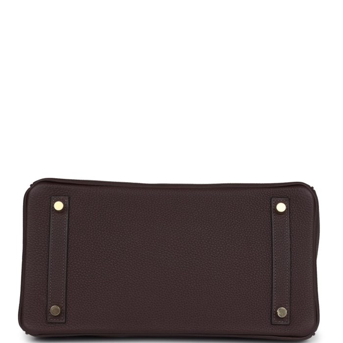 Handmade Bag HB 30 Chocolat Togo Gold Hardware - 图片 5
