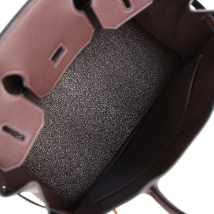 Handmade Bag HB 30 Chocolat Togo Gold Hardware - 图片 7