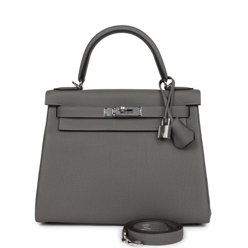 Handmade HKR 28 Gris Meyer Togo Palladium Hardware