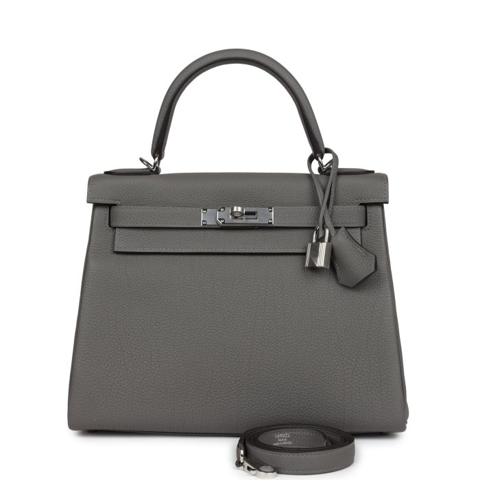 Handmade HKR 28 Gris Meyer Togo Palladium Hardware