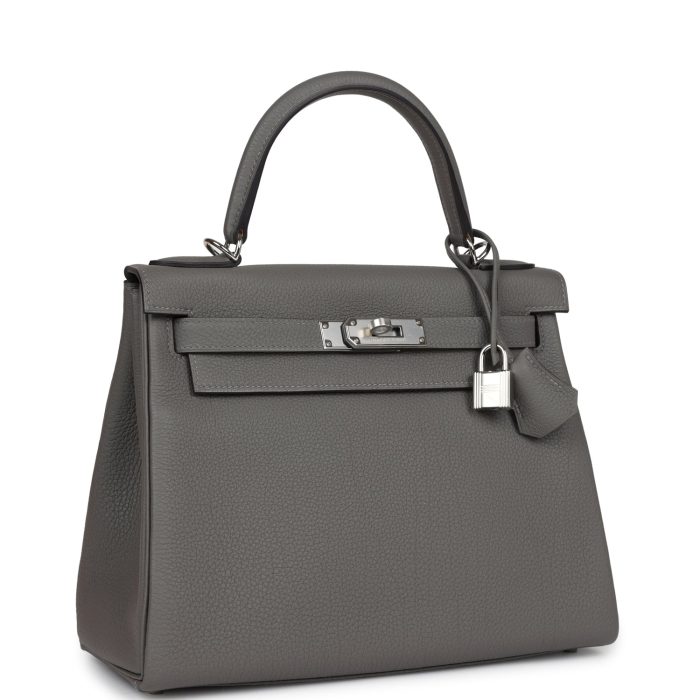 Handmade HKR 28 Gris Meyer Togo Palladium Hardware - 图片 2