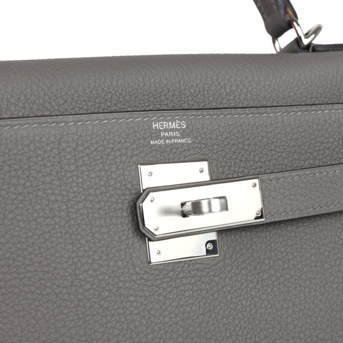 Handmade HKR 28 Gris Meyer Togo Palladium Hardware - 图片 7