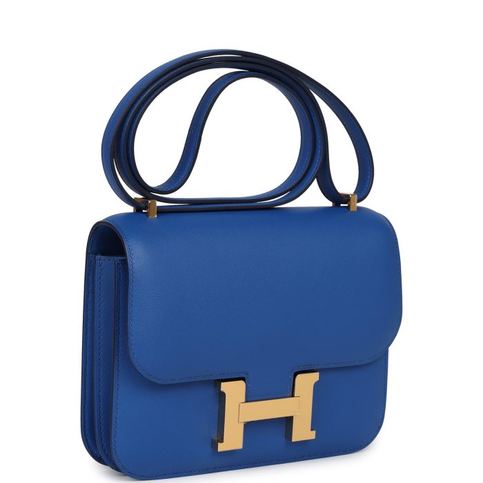 Handmade Bag HC 18 Bleu France Swift Gold Hardware - 图片 2