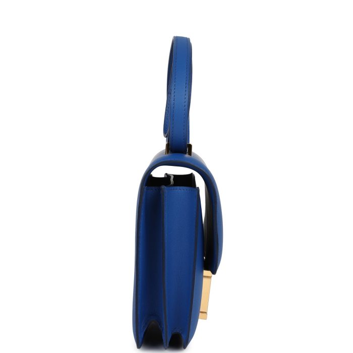 Handmade Bag HC 18 Bleu France Swift Gold Hardware - 图片 3