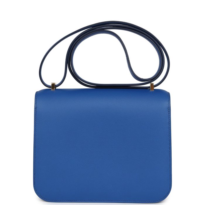 Handmade Bag HC 18 Bleu France Swift Gold Hardware - 图片 4