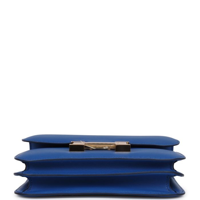 Handmade Bag HC 18 Bleu France Swift Gold Hardware - 图片 5