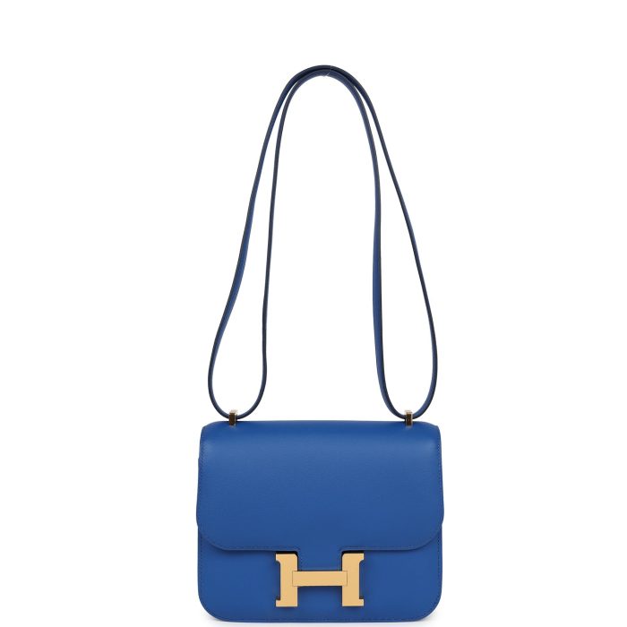 Handmade Bag HC 18 Bleu France Swift Gold Hardware - 图片 6