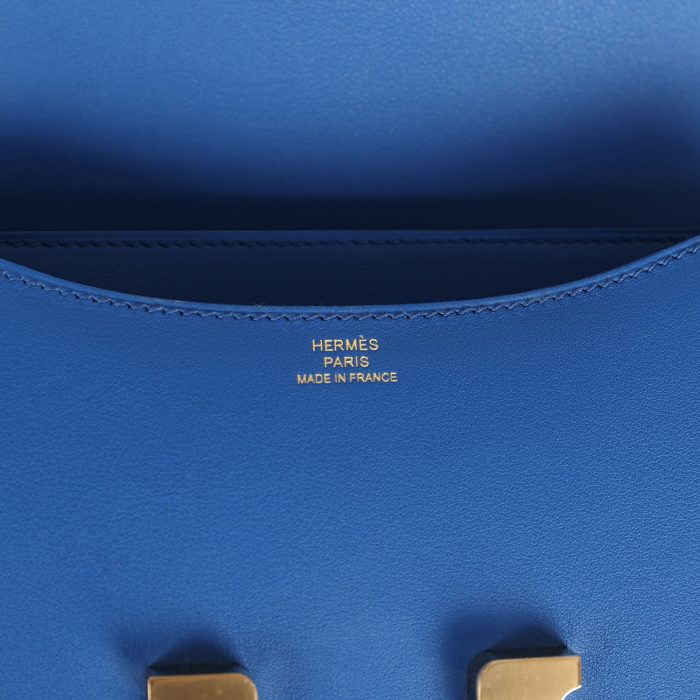 Handmade Bag HC 18 Bleu France Swift Gold Hardware - 图片 7