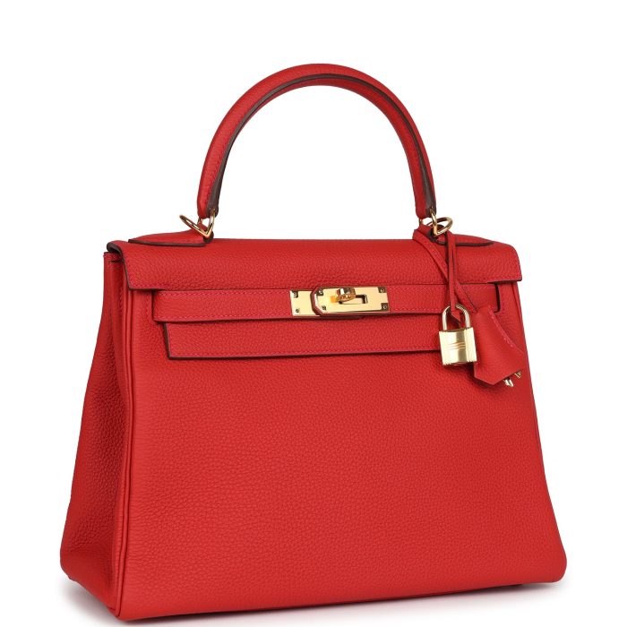 Handmade HKR 28 Geranium Togo Gold Hardware - 图片 2