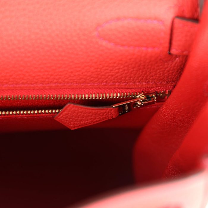 Handmade HKR 28 Geranium Togo Gold Hardware - 图片 8