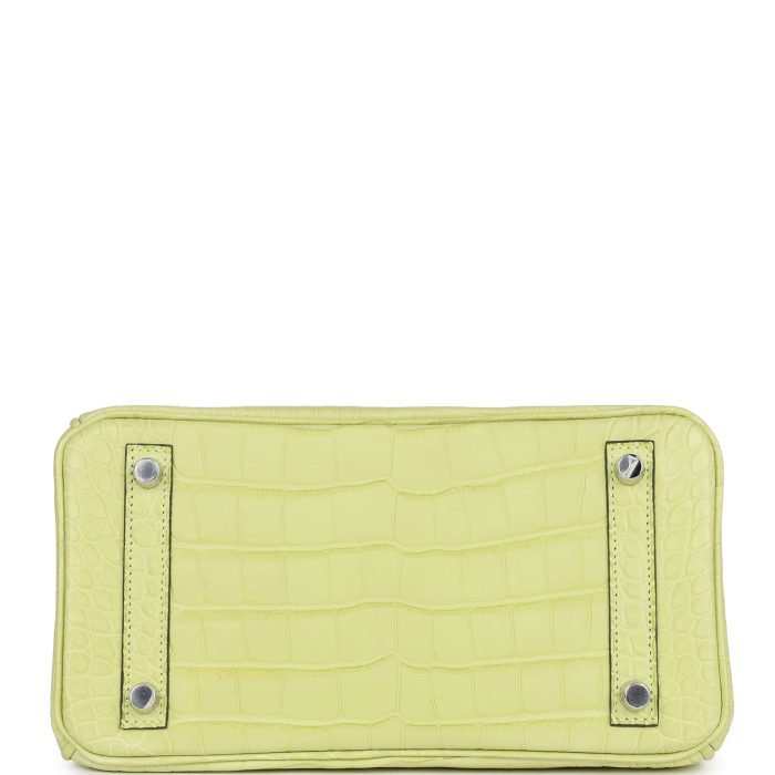 Handmade Bag HB 25 Jaune Bourgeon Matte Alligator Palladium Hardware - 图片 5