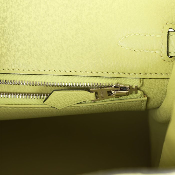 Handmade Bag HB 25 Jaune Bourgeon Matte Alligator Palladium Hardware - 图片 8