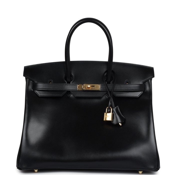 Handmade Bag HB 35 Black Box Gold Hardware