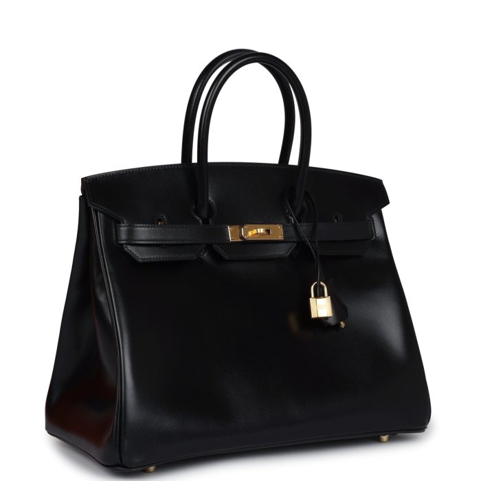 Handmade Bag HB 35 Black Box Gold Hardware - 图片 2
