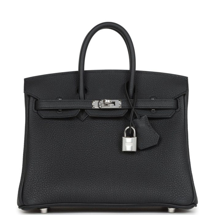 Handmade Bag HB 25 Black Togo Palladium Hardware