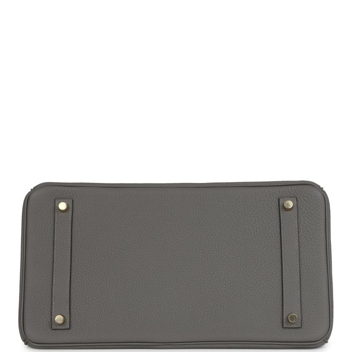 Handmade Bag HB 35 Gris Meyer Togo Permabrass Hardware - 图片 5