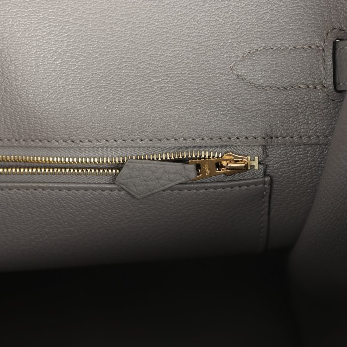 Handmade Bag HB 35 Gris Meyer Togo Permabrass Hardware - 图片 8