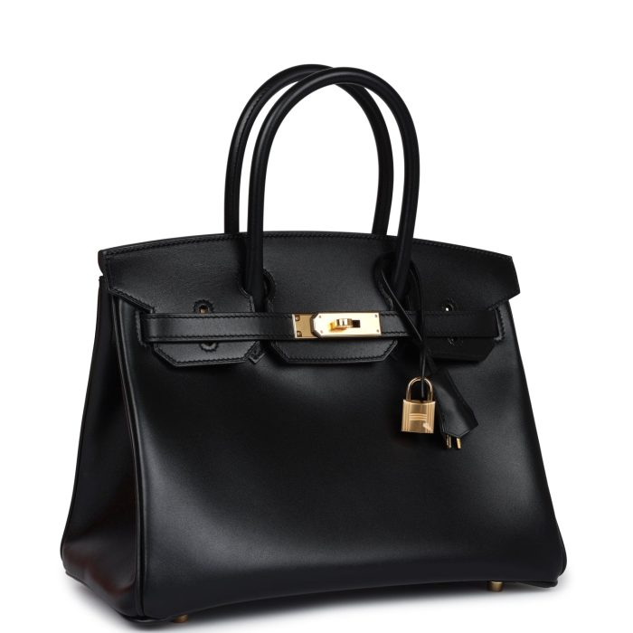Handmade Bag HB 30 Black Tadelakt Gold Hardware - 图片 2