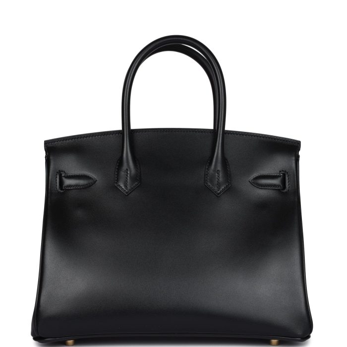 Handmade Bag HB 30 Black Tadelakt Gold Hardware - 图片 4
