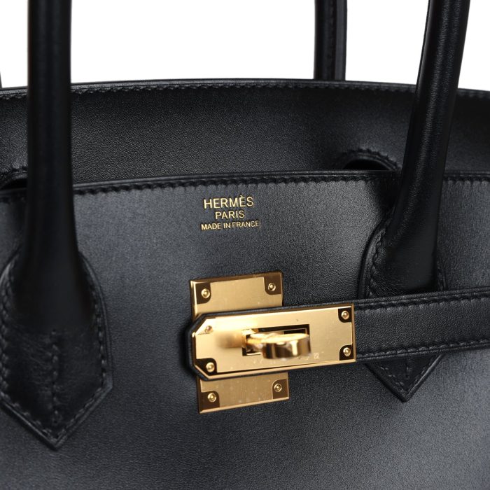 Handmade Bag HB 30 Black Tadelakt Gold Hardware - 图片 6