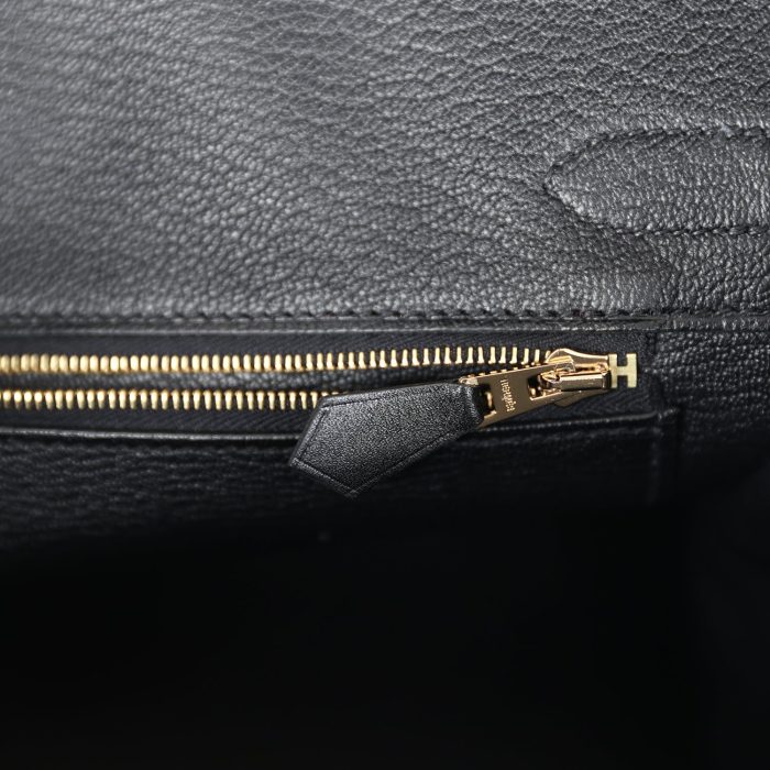 Handmade Bag HB 30 Black Tadelakt Gold Hardware - 图片 8