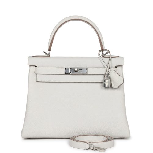 Handmade HKR 28 Gris Pale Togo Palladium Hardware