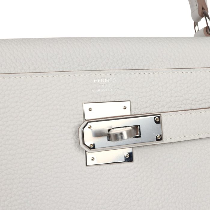 Handmade HKR 28 Gris Pale Togo Palladium Hardware - Image 7