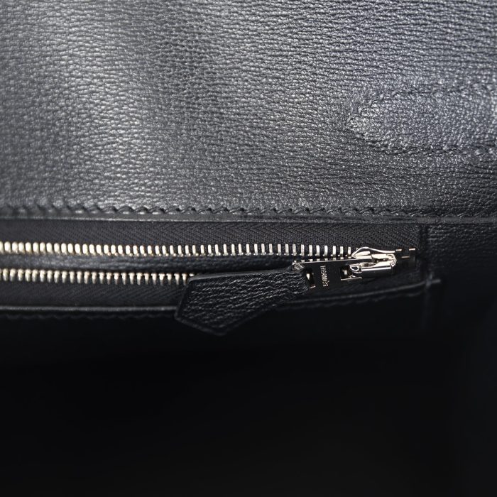 Handmade Bag HB 30 Black Matte Alligator Palladium Hardware - 图片 8