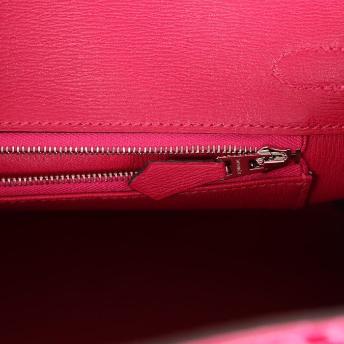 Handmade Bag HB 25 Rose Mexico Shiny Porosus Crocodile Palladium Hardware：圖片 8