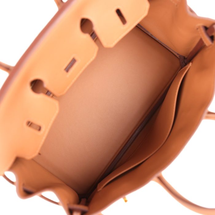 Handmade Bag HB 25 Chamois Grizzly and Gold Swift Gold Hardware - 图片 8