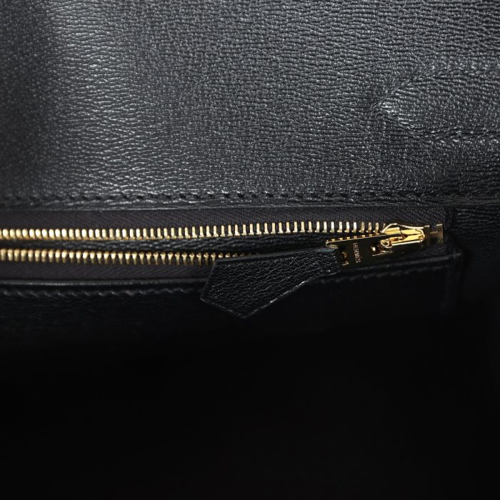 Handmade Bag HB 30 Black Matte Alligator Gold Hardware - 图片 8