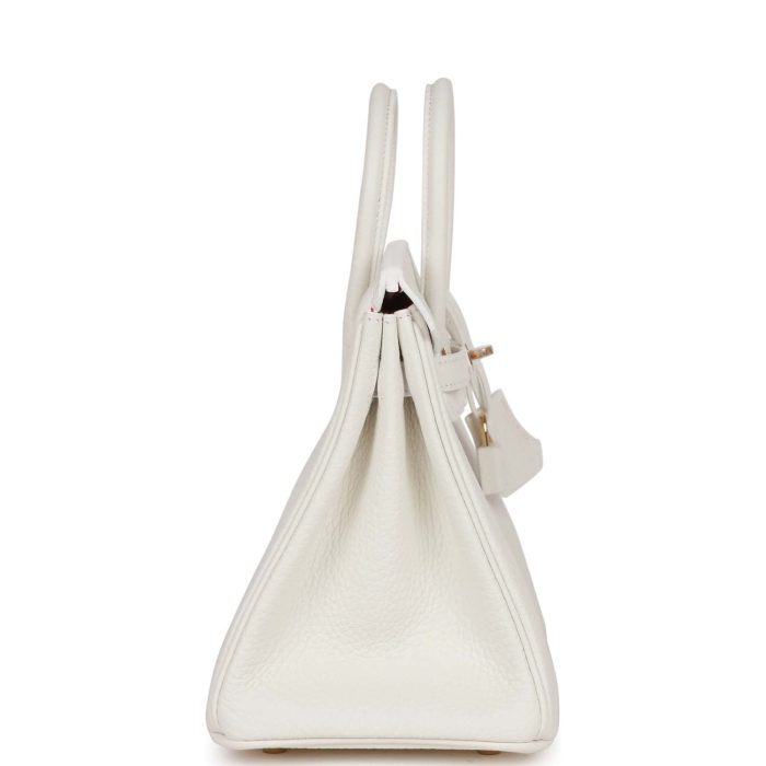 Handmade Bag HSOB(HSS) 25 White Verso Clemence Permabrass Hardware - 图片 3