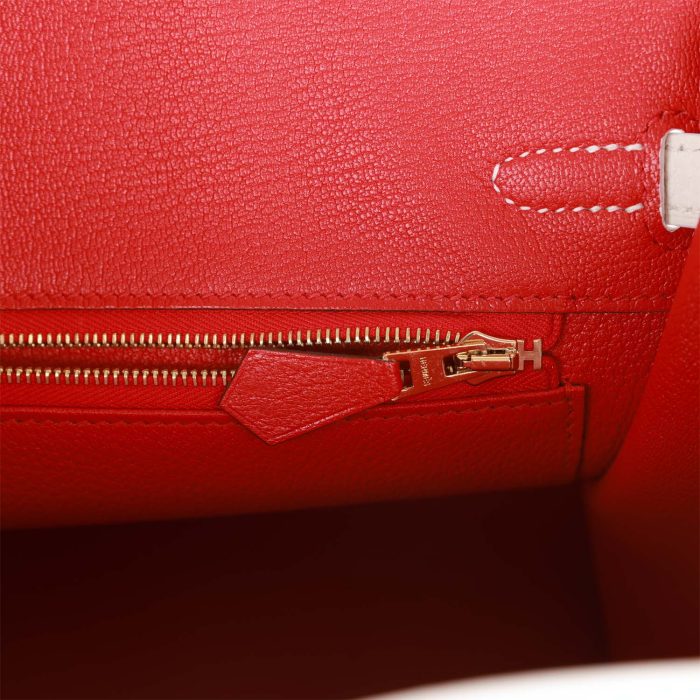 Handmade Bag HSOB(HSS) 25 White Verso Clemence Permabrass Hardware - 图片 8