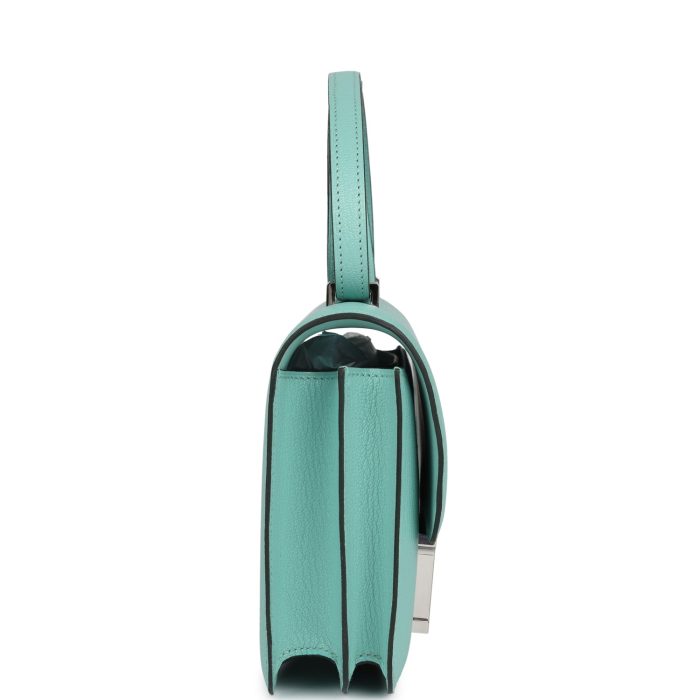 Handmade Bag HC 18 Aqua Chevre Palladium Hardware - 图片 3