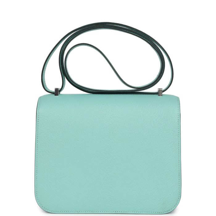 Handmade Bag HC 18 Aqua Chevre Palladium Hardware - 图片 4