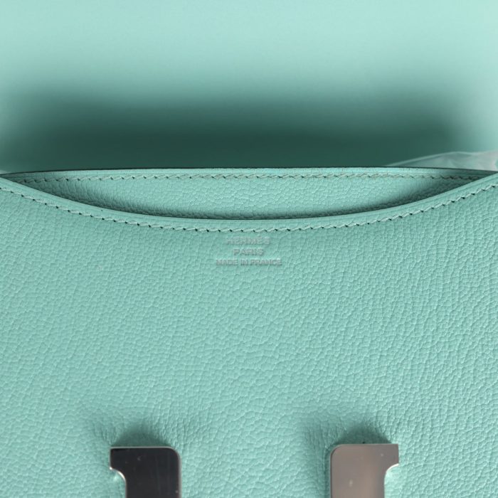 Handmade Bag HC 18 Aqua Chevre Palladium Hardware - 图片 7