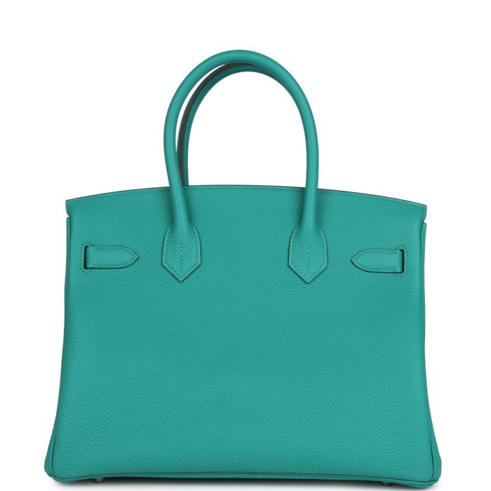 Handmade Bag HB 30 Vert Verone Togo Palladium Hardware - 图片 4