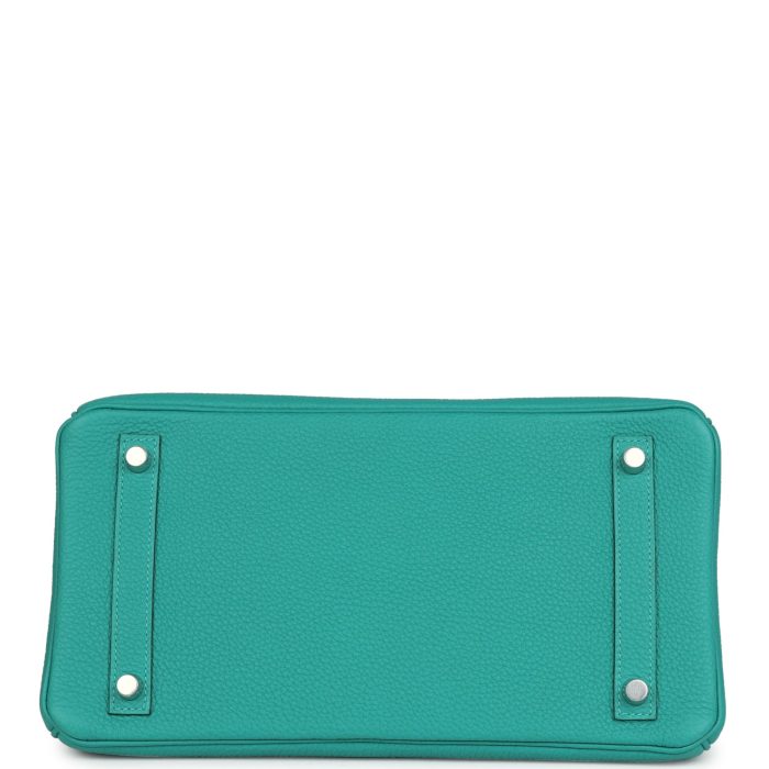Handmade Bag HB 30 Vert Verone Togo Palladium Hardware - 图片 5