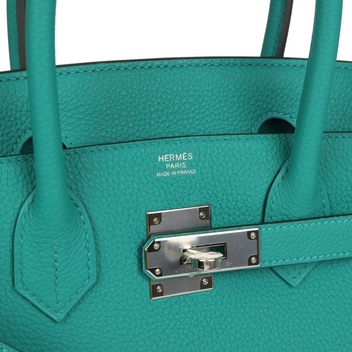Handmade Bag HB 30 Vert Verone Togo Palladium Hardware - 图片 6