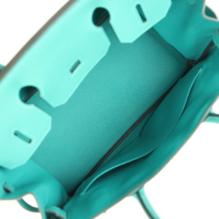 Handmade Bag HB 30 Vert Verone Togo Palladium Hardware - 图片 7