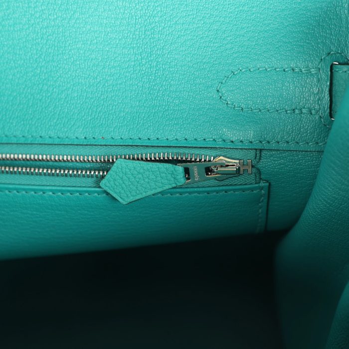 Handmade Bag HB 30 Vert Verone Togo Palladium Hardware - 图片 8