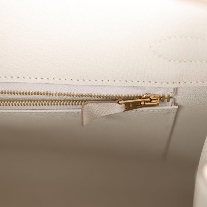 Handmade Bag HB Sellier 30 Gris Pale Epsom Gold Hardware - 图片 8